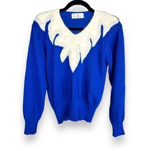 Vintage Eddie Dassin Ornate V-neck Sweater